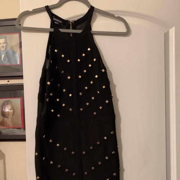 Bebe Stud & Mesh Banded Sleveless Dress - Picture 3 of 6